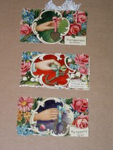 Vintage Valentine Lot Of 3 Vintage Decorative Strips Victorian Date Unknown - £11.74 GBP