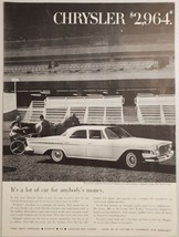 1962 Print Ad Chrysler Newport 4-Door Sedan at Horse Racing Track Jockey Sulky - $15.28