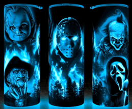 Glow in the Dark Freddy Chucky Jason Pennywise Ghostface Cup Mug Tumbler... - £18.20 GBP