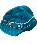 Janie and Jack Summer Lined Cotton Turquoise Sun Hat With Button Detail ... - $19.75 CAD