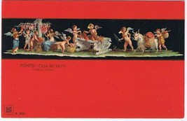 Italy Postcard Pompeii Casa Dei Vettii Amorini Fiorai Cupids Florists - £5.47 GBP