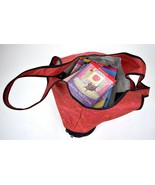 American Doll Carrier Tote Red Black City Names Purse 5 books Address - £23.18 GBP