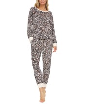 Flora by Flora Nikrooz Womens Printed Velour Pajama Set , Cream , X-Large - £42.81 GBP