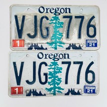 2021 United States Oregon Douglas Fir Passenger License Plate VJG 776 - £20.23 GBP