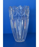 Crystal Clear 24% Lead CRYSTAL VASE with Decorative Hearts 7-1/2” Tall - $18.00