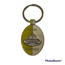 Roma Vaticano Enamel Keychain Rome Vatican Charm Souvenir Collector Silv... - £6.18 GBP