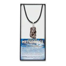 (1) Genuine Meteorite Pendant Necklace In Display Box *Black Cord / Great Gift* - £19.98 GBP