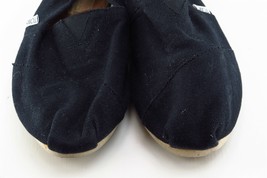 Toms Women Sz 8.5 M Black Flat Fabric Shoes - $19.75