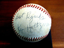 Ken Holtzman Cubs Win #1 1971 Signed Auto Game Used Feeney Onl Baseball Jsa Rare - £388.86 GBP