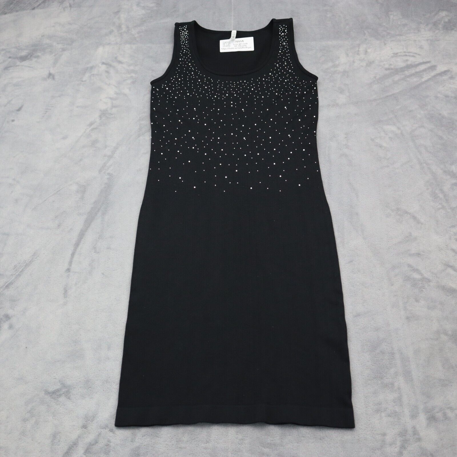 Primary image for Love and Charm Dress Womens M Black Beaded Sleeveless Scoop Neck Knee Length
