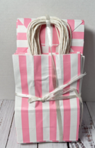 Gift Bags 50 Pcs Party Favor Bags 5.25&quot; x 3.25&quot; x 8&#39;&#39; Pink &amp; White Pink ... - £13.77 GBP