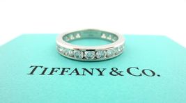 Tiffany &amp; Co. Platinum 3.9mm 1.89ct Diamond Eternity Wedding Band Ring Size 7 - £5,163.76 GBP