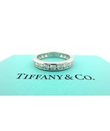 Tiffany &amp; Co. Platinum 3.9mm 1.89ct Diamond Eternity Wedding Band Ring S... - £5,152.42 GBP