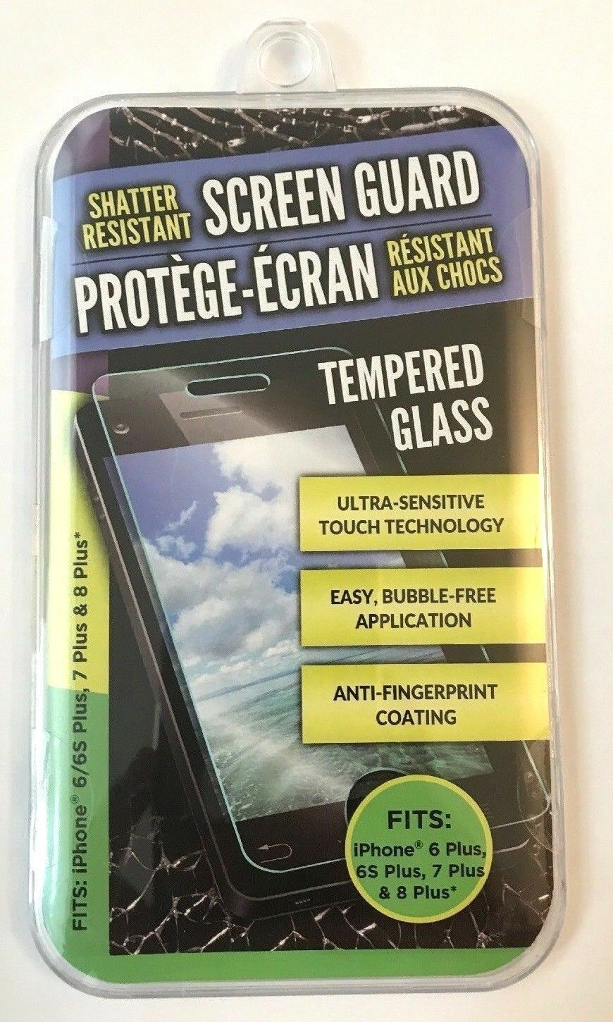 Shatter Resistant Tempered Glass Screen Protector for IPhone 7 Plus & 8 Plus US - $11.53