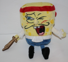 Ty Beanie Baby Captain SpongeBob 8&quot; Plush Pirate Bean Bag Soft Toy Stuff... - $10.73