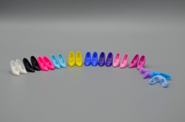 Barbie Doll Closed Toe Pumps Lot of 7 Shoes Yellow Blue Purple Red Pink ... - £38.21 GBP