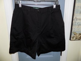 Lauren Ralph Lauren Black Flat Front Shorts Size 8P Women&#39;s NEW - £22.25 GBP