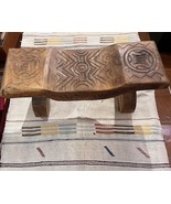 Moroccan Berber walnut wooden stool bench, Walnut bench, antique wooden stool - $277.79 CAD