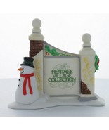 Dept 56 Heritage Village Collection Village Sign with Snowman #5572-7 Re... - $14.85