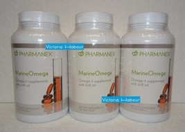 Three pack: Nu Skin Nuskin Pharmanex Marine Omega MarineOmega 120 Softgels x3 - $173.00