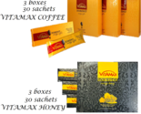 COMBO 6 boxes Vitamax Doubleshot Energy coffee &amp; Vitamax Honey for men - £200.80 GBP