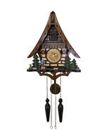 Traditional Black Forest Cuckoo Clock Quartz Musical German Design Handc... - $251.21 CAD