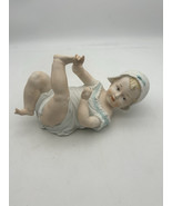ANTIQUE PIANO BABY-BISQUE-10 in-GIRL SITTING-HAND PAINTED-PORCELAIN - $902.99 MXN