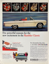 1965 Rambler Vintage Print Ad Five Powerful Reasons in The Rambler Classic - £11.53 GBP