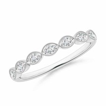 ANGARA 1.9mm Natural Diamond Milgrain Wedding Band in Silver - £148.11 GBP+