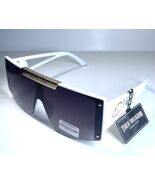 NEW TRUE RELIGION White Oversized Shield TR56852XK Sunglasses + Case - $45.99