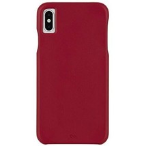 Case-Mate for iPhone XS Max BARELY THERE LEATHER - iPhone 6.5 - Cardinal... - $8.87