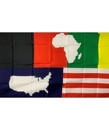 Afro American USA-Africa Flag - 3x5 Ft - £15.66 GBP