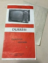 old albanian Durresi TV-use instruction +warranty book brochure leaflet-1972-rar - £31.13 GBP