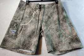 Columbia Shorts Mens Size 40 Green Snake Print Polyester Pockets Logo Drawstring - £13.89 GBP