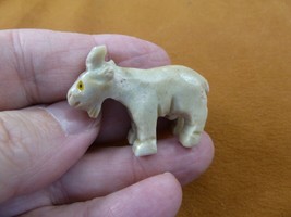 Y-GOA-9) white gray BILLY GOAT with horns stone SOAPSTONE figurine love ... - $8.59