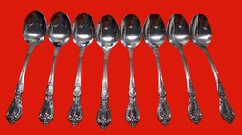 Set Of 8 Oneida ST IVES Place Oval Soup Spoons Oneidaware Glossy Flatware 6 3/4&quot; - £21.76 GBP