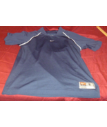 NIKE FIT DRY TEAM DARK BLUE SHORT SLEEVE LIGHTWEIGHT GOLFING SPORTS SHIRT S - $274.64 MXN