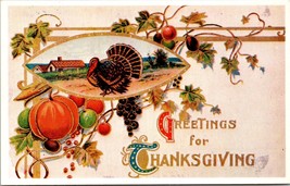 Greetings for Thanksgiving Vintage Postcard PC172 - £7.18 GBP