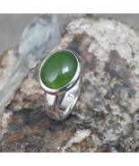 Natural Australian Chrysoprase Sterling Silver Ring - $53.99