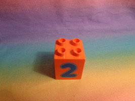 LEGO Duplo Replacement Brick Number 2 Orange 2 X 2 Dot - £0.88 GBP