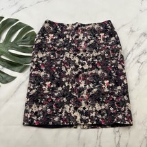 Talbots Pencil Skirt Size 10 Watercolor Pink Purple Floral Knee Length C... - $25.73