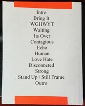 TRAPT - ORIGINAL 8.5 X 11 CONCERT STAGE USED SETLIST FROM FALLS CHURCH 0... - £19.64 GBP