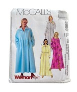 McCalls Plus Size Robe Pattern Zip Front Pockets Long 18 20 22 24 Uncut ... - $148.33 MXN