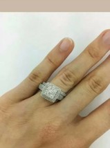Round Cut Diamond 2.5carat Stylish Bridal Engagement Ring Set 14 White Gold Over - £69.70 GBP