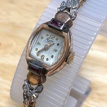 VTG Louvic Lady Real Diamonds 17J Faux Rudy RGP Swiss Cocktail Hand-Wind Watch - £68.88 GBP