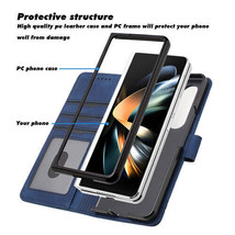 For Samsung Galaxy Z Fold 5 4 3 5G Leather Case Wallet Flip Magnetic Cover - £67.76 GBP