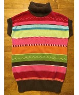 Gymboree Girl&#39;s Multi Color Striped Short Sleeve Turtleneck Sweater Medi... - £11.20 GBP