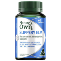 Nature&#39;s Own Slippery Elm 400mg for Digestive Health - 60 Capsules - £64.86 GBP