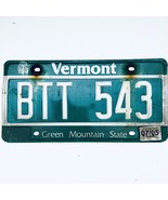 2005 United States Vermont Green Mountain Passenger License Plate BTT 543 - $27.14 CAD