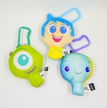 Disney Pixar Plush Keychains Backpack Clips McDonalds Monsters, Inc Soul Lot 3 - £8.61 GBP